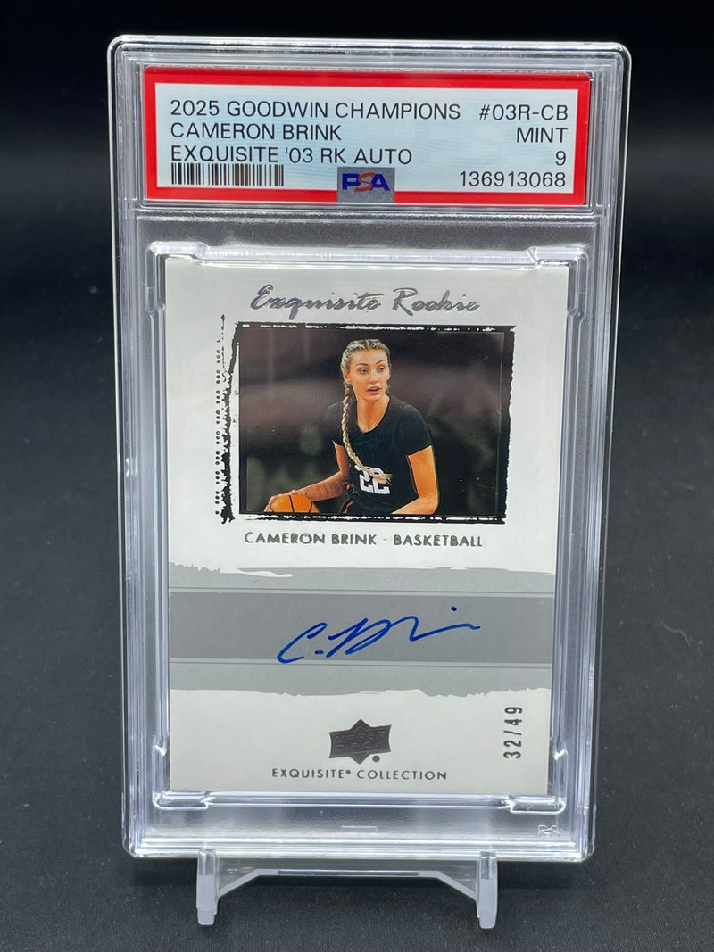 2025 UPPER DECK GOODWIN CHAMPIONS - EXQUISITE '03 RK AUTO - C. BRINK - #03R-CB - #'D/49 - AUTOGRAPH - PSA 9 - RC