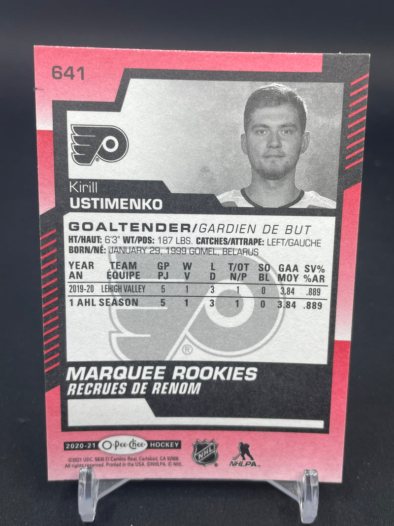 2020 UPPER DECK SERIES TWO - RED - MARQUEE ROOKIES - K. USTIMENKO -