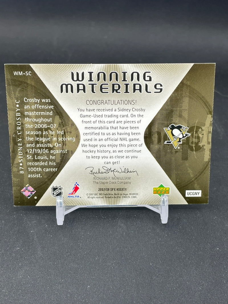 2007 UPPER DECK SPX - WINNING MATERIALS - S. CROSBY -