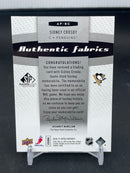 2010 UPPER DECK SP GAME USED - AUTHENTIC FABRICS - S. CROSBY -