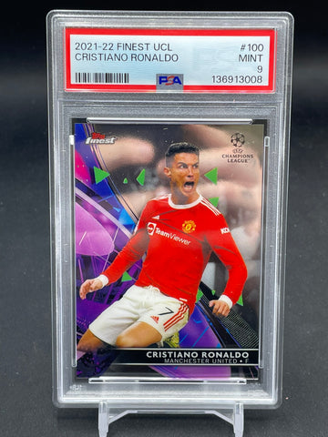 2021 TOPPS FINEST UCL - C. RONALDO - #100 - PSA 9