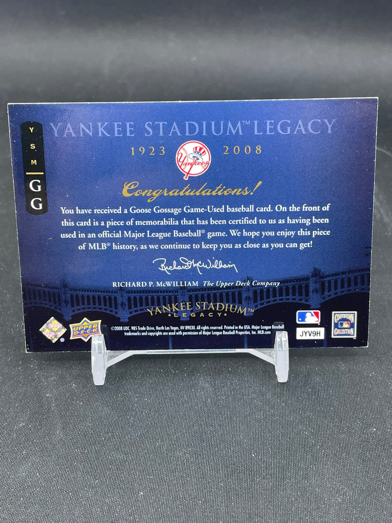 2008 UPPER DECK - YANKEE STADIUM LEGACY - G. GOSSAGE -