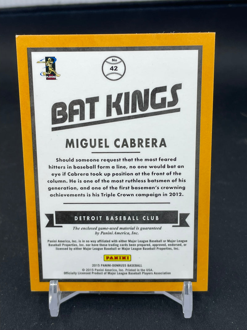 2015 PANINI DONRUSS - BAT KINGS - M. CABRERA - 42 - RELIC