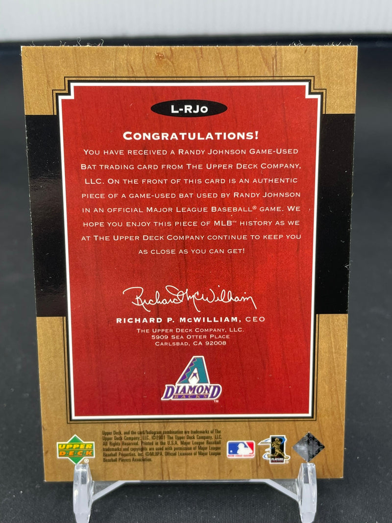 2001 UPPER DECK LEGENDS - LEGENDARY LUMBER - R. JOHNSON -