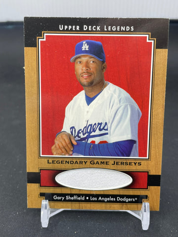 2001 UPPER DECK LEGENDS - LEGENDARY GAME JERSEYS - G. SHEFFIELD - #J-GS - RELIC