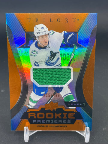 2023 UPPER DECK TRILOGY - ROOKIE PREMIERES - C. MCWARD - #114 - #'D/499 - JERSEY RELIC - RC