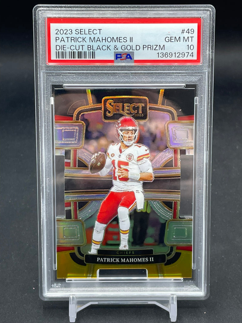 2023 PANINI SELECT - BLACK & GOLD PRIZM DIE-CUT - P. MAHOMES II -