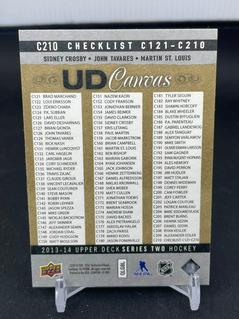 2013 UPPER DECK SERIES TWO - UD CANVAS CHECKLIST - S. CROSBY / J. TAVARES / M. ST. LOUIS -