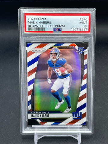 2024 PANINI PRIZM - RED/WHITE/BLUE PRIZM - M. NABERS - #370 - PSA 9 - RC