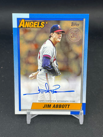 2025 TOPPS SERIES ONE - 1990 TOPPS - J. ABBOTT - #90A-JA - #'D/50 - AUTOGRAPH