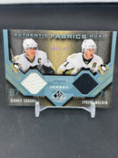 2007 UPPER DECK SP GAME USED - AUTHENTIC FABRICS 2 - S. CROSBY / E. MALKIN - #AF2-CM - #'D/100 - DUAL RELIC