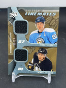 2009 UPPER DECK TRILOGY - LINEMATES - S. CROSBY / M. SATAN - #LM-SM - #'D/10 - DUAL RELIC