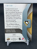 2009 UPPER DECK TRILOGY - LINEMATES - S. CROSBY / M. SATAN - #LM-SM - #'D/10 - DUAL RELIC