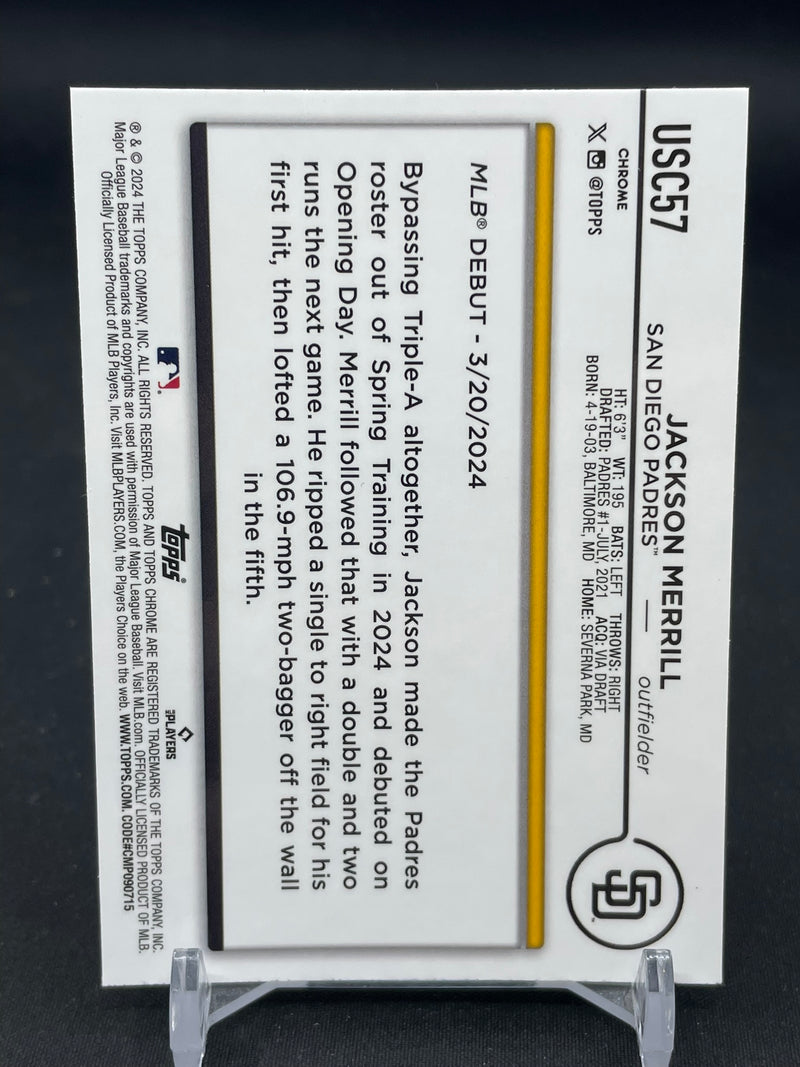 2024 TOPPS CHROME UPDATE - XFRACTOR - J. MERRILL -