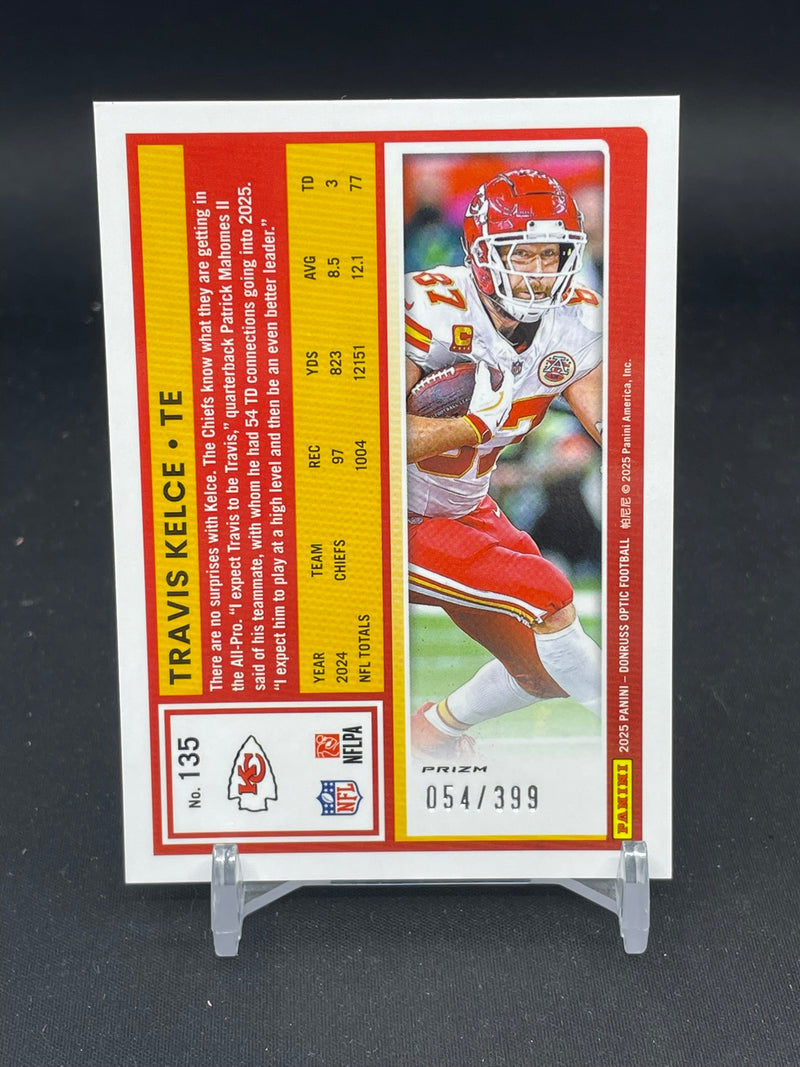 2025 PANINI DONRUSS OPTIC - NEON BLUE - T. KELCE - #135 - #'D/399