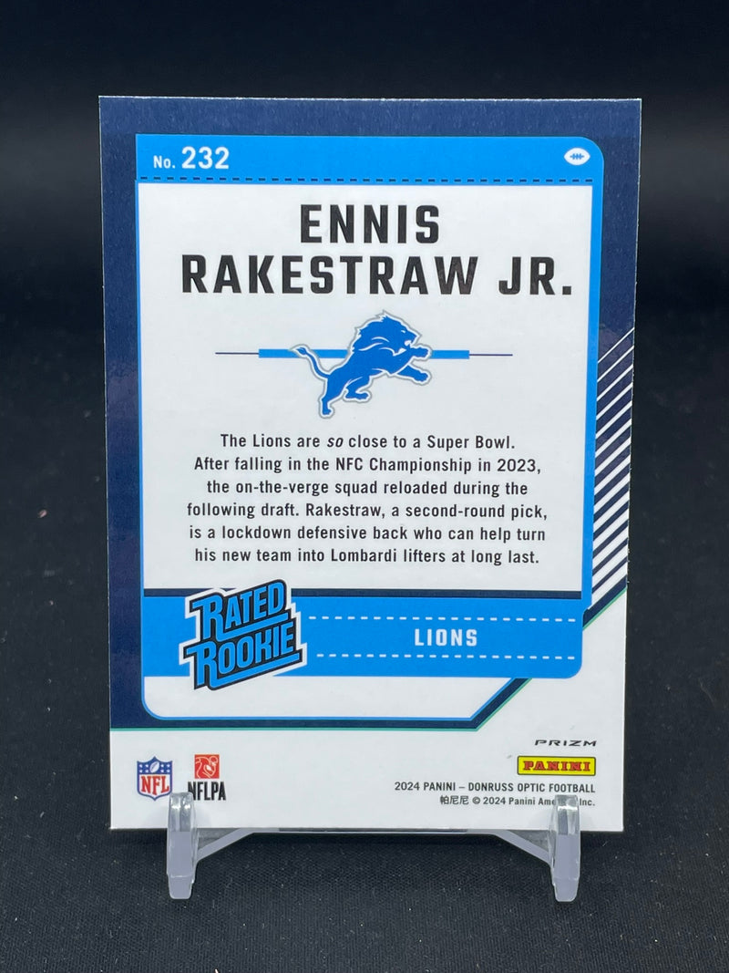 2024 PANINI DONRUSS OPTIC - BLUE GLITTER - RATED ROOKIE - E. RAKESTRAW JR. -