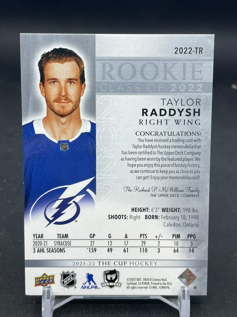 2021 UPPER DECK THE CUP - ROOKIE - T. RADDYSH - #2022-TR - #'D/49 - PATCH RELIC