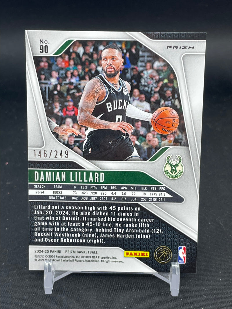 2024 PANINI PRIZM - PINK PRIZM - D. LILLARD - #90 - #'D/249