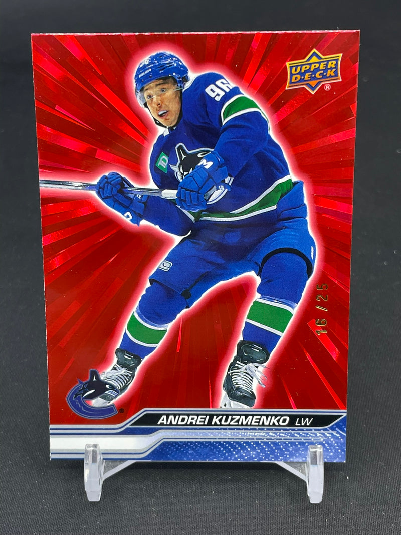 2023 UPPER DECK SERIES TWO - RED OUTBURST - A. KUZMENKO - #424 - #'D/25