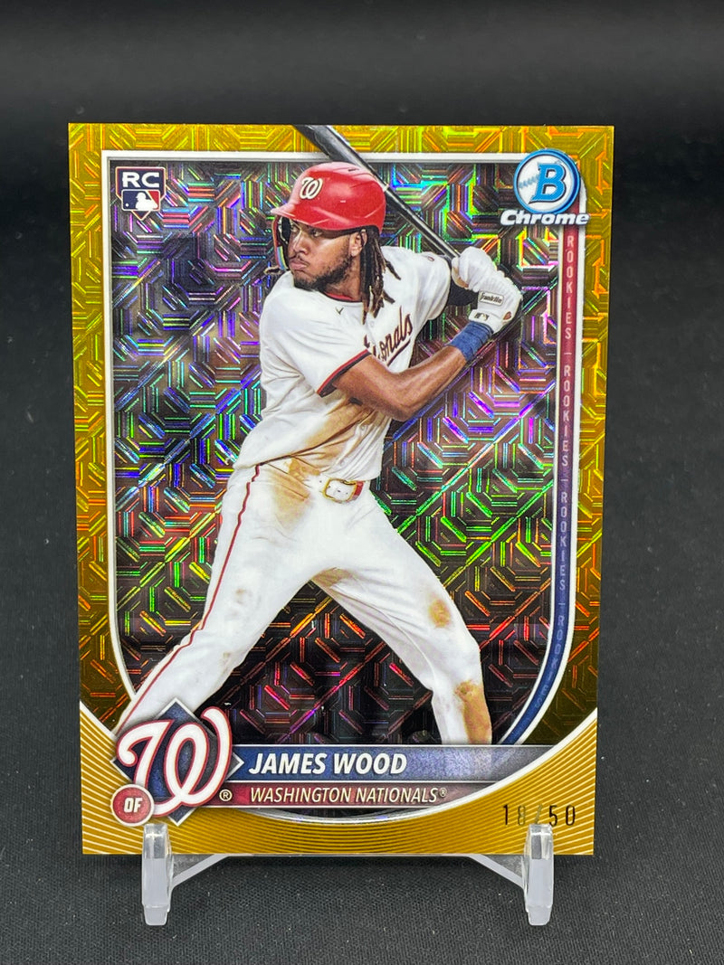 2025 TOPPS BOWMAN CHROME - MEGA BOX WOOD PARALLEL - J. WOOD - #29 - #'D/50 - RC