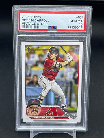 2023 TOPPS SERIES TWO - VINTAGE STOCK - C. CARROLL - #401 - #'D/99 - PSA 10 - RC
