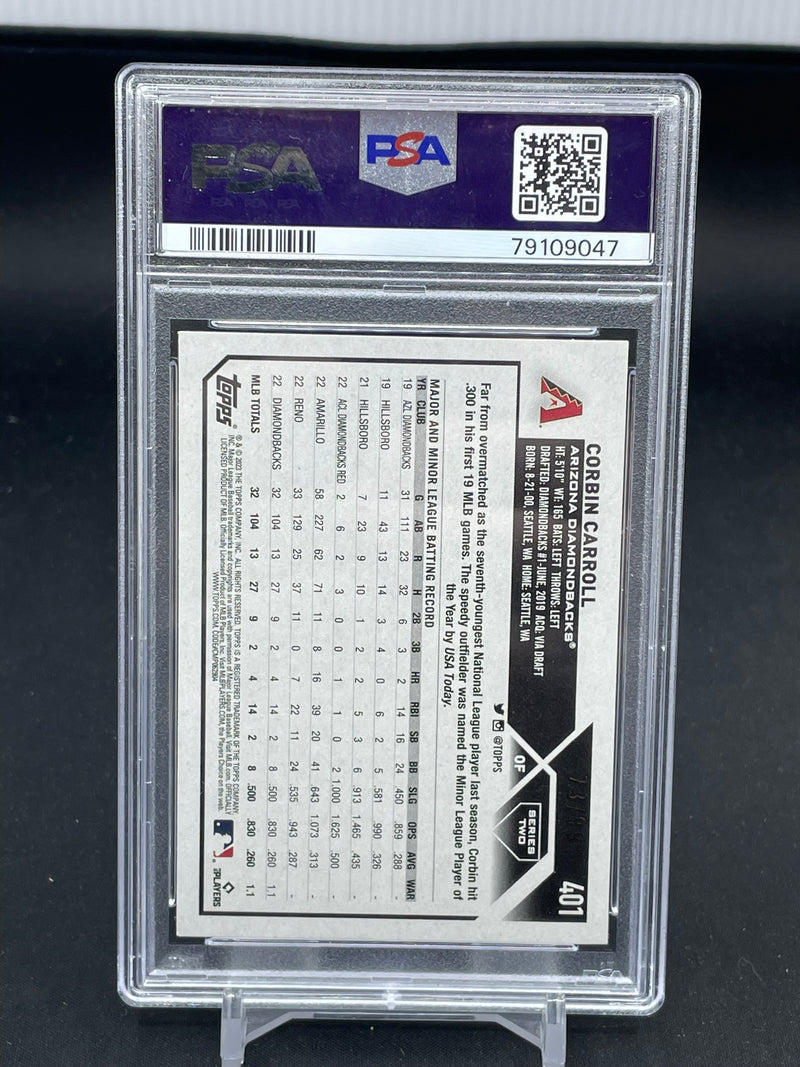 2023 TOPPS SERIES TWO - VINTAGE STOCK - C. CARROLL - #401 - #'D/99 - PSA 10 - RC