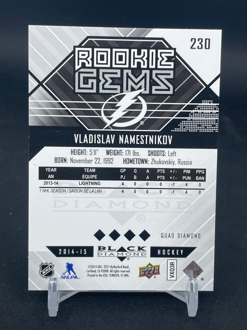 2014 UPPER DECK BLACK DIAMOND - ORANGE ROOKIE GEMS - QUAD DIAMOND - V. NAMESTNIKOV -