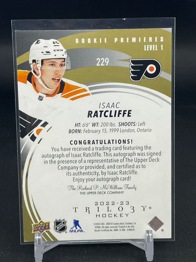 2022 UPPER DECK TRILOGY - ROOKIE PREMIERES GOLD - I. RATCLIFFE - #229 - #'D/33 - AUTOGRAPH - RC