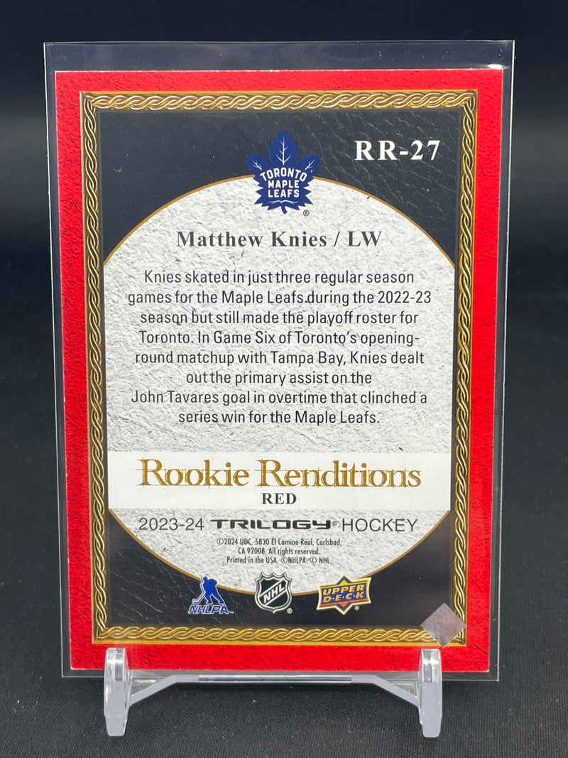 2023 UPPER DECK TRILOGY - RED - ROOKIE RENDITIONS - SINGLES - SELECT YOUR PLAYER -
