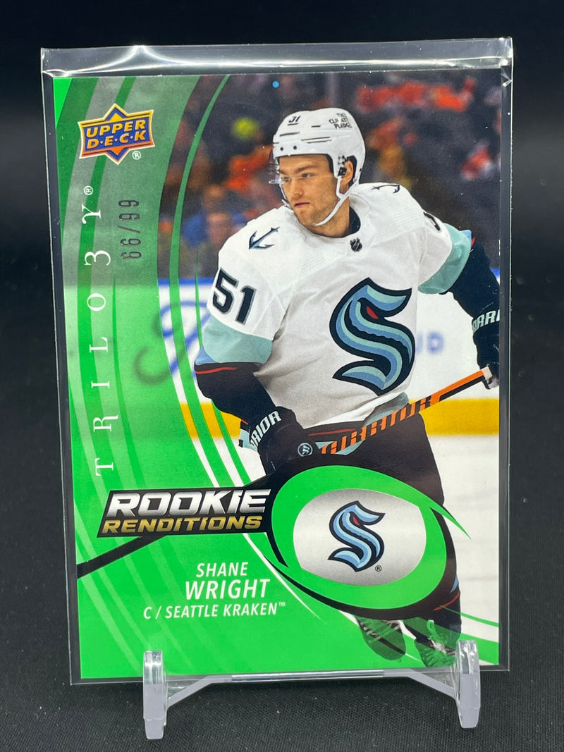 2022 UPPER DECK TRILOGY - ROOKIE RENDITIONS -  GREEN - S. WRIGHT - #RR-40 - #'D/99 - RC