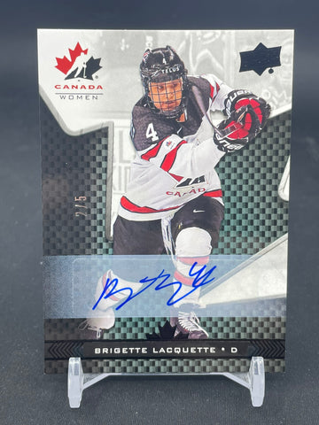 2018 UPPER DECK TEAM CANADA - BLACK - B. LACQUETTE - #74 - #'D/5 - AUTOGRAPH