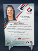 2018 UPPER DECK TEAM CANADA - BLACK - B. LACQUETTE - #74 - #'D/5 - AUTOGRAPH