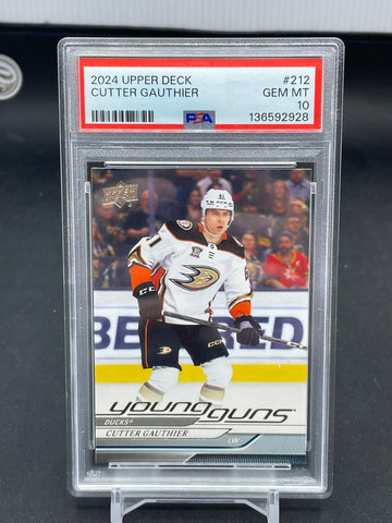 2024 UPPER DECK SERIES TWO - YOUNG GUNS - C. GAUTHIER - #212 - PSA 10 - RC