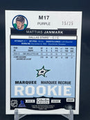 2015 UPPER DECK O-PEE-CHEE PLATINUM - PURPLE - MARQUEE ROOKIE - M. JANMARK - #M17 - #'D/25 - RC