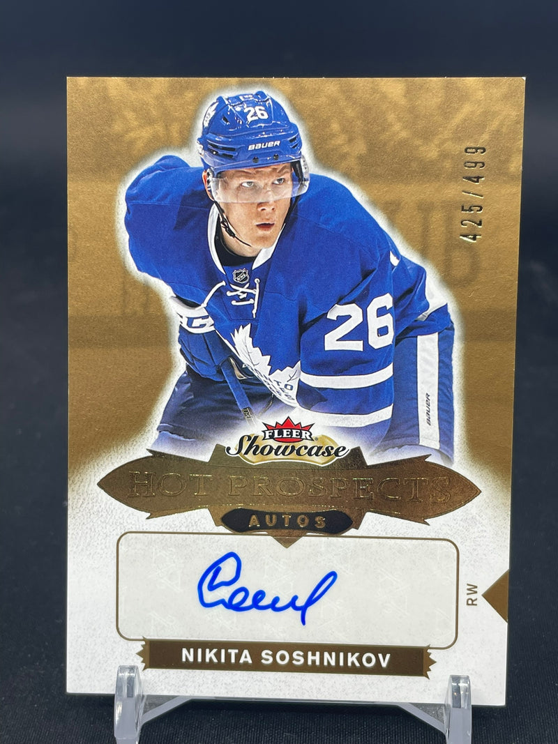 2016 FLEER SHOWCASE - HOT PROSPECTS AUTOS - N. SOSHNIKOV - #146 - #'D/499 - AUTOGRAPH - RC