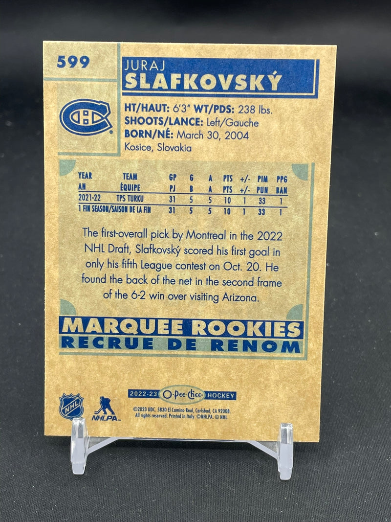 2022 UPPER DECK O-PEE-CHEE - RETRO - MARQUEE ROOKIES - J. SLAFKOVSKY -
