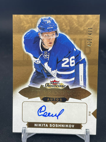 2016 FLEER SHOWCASE - HOT PROSPECTS AUTOS - N. SOSHNIKOV - #146 - #'D/499 - AUTOGRAPH - RC
