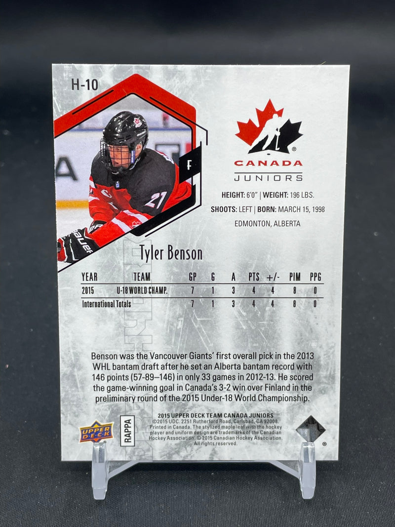 2015 UPPER DECK TEAM CANADA - RED - HYDRO - T. BENSON -