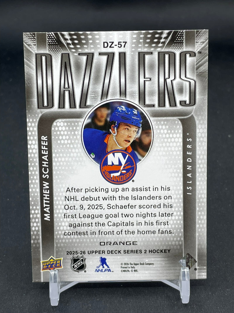 2025 UPPER DECK SERIES TWO - ORANGE - DAZZLERS - M. SCHAEFER -