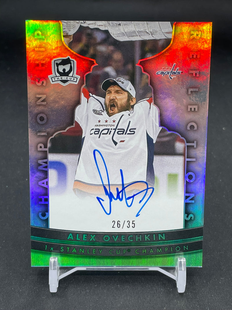 2022 UPPER DECK THE CUP - CHAMPIONSHIP REFLECTIONS - A. OVECHKIN - #CR-AO - #'D/35 - AUTOGRAPH