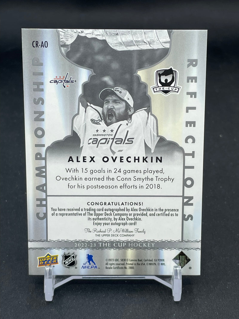 2022 UPPER DECK THE CUP - CHAMPIONSHIP REFLECTIONS - A. OVECHKIN - #CR-AO - #'D/35 - AUTOGRAPH