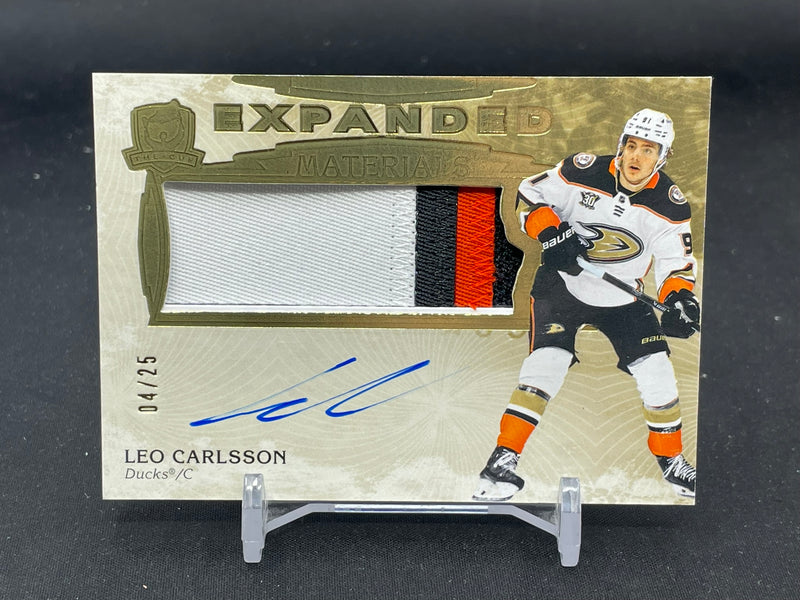 2023 UPPER DECK THE CUP - EXPANDED MATERIALS - L. CARLSSON - #EM-LC - #'D/25 - RELIC - AUTOGRAPH - RC