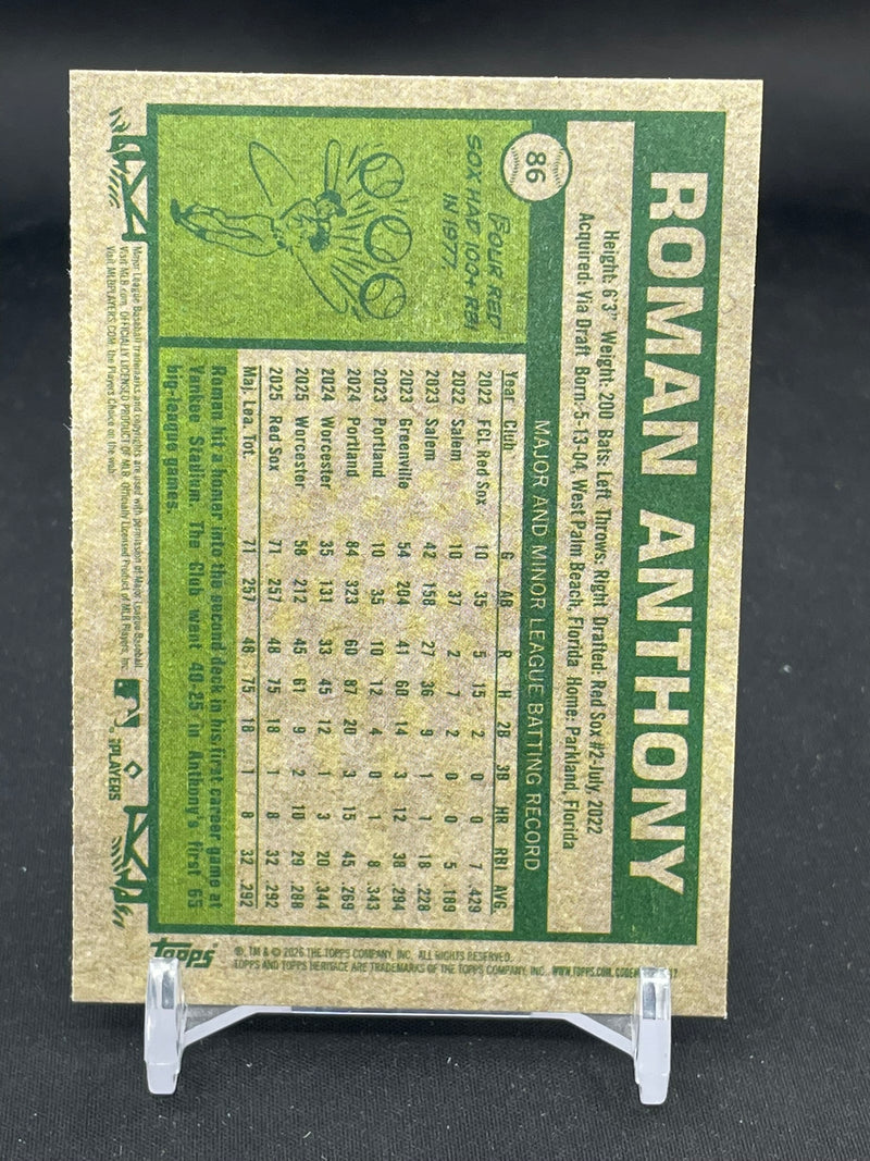 2026 TOPPS HERITAGE - R. ANTHONY -