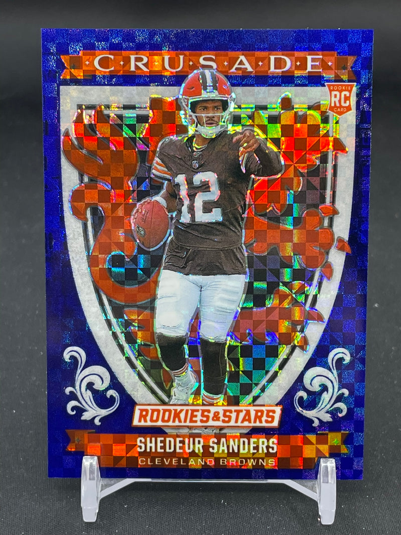 2025 PANINI ROOKIES & STARS - BLUE PLAID PRIZM - S. SANDERS -
