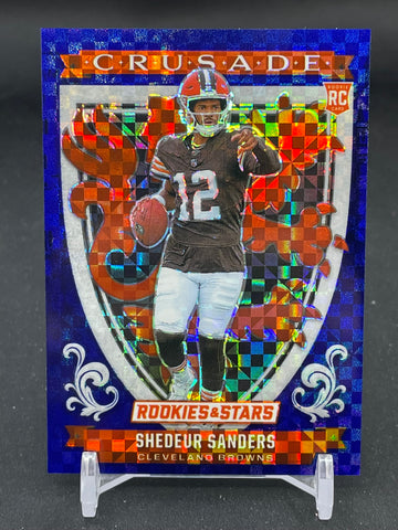 2025 PANINI ROOKIES & STARS - BLUE PLAID PRIZM - S. SANDERS - #2 - RC