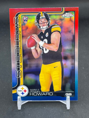 2025 TOPPS CHROME - RED, WHITE & BLUE REFRACTOR - W. HOWARD - #321 - RC