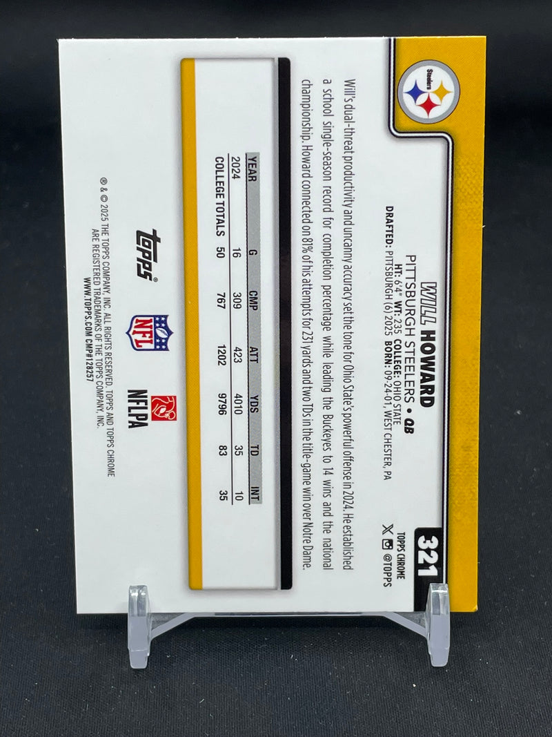 2025 TOPPS CHROME - RED, WHITE & BLUE REFRACTOR - W. HOWARD -
