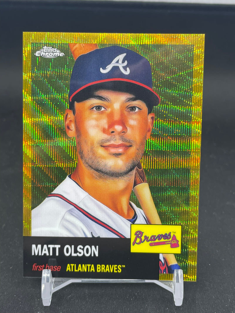2022 TOPPS CHROME PLATINUM ANNIVERSARY - GOLD WAVE - M. OLSON - #387 - #'D/50