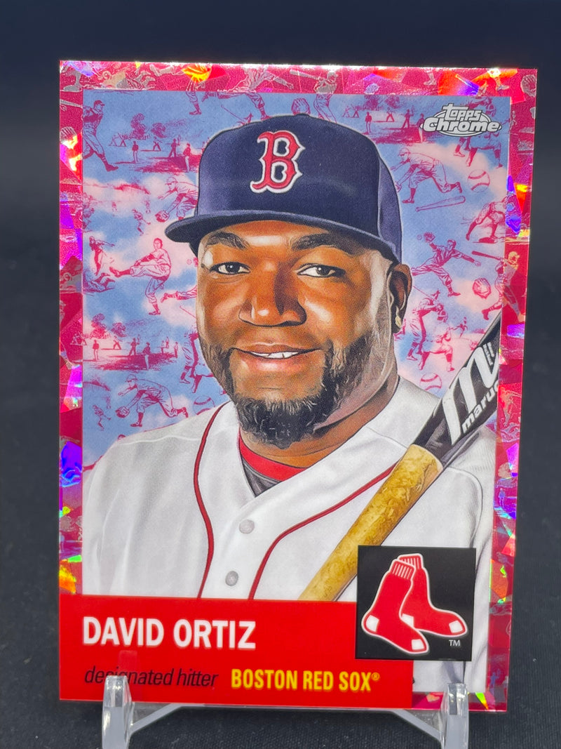 2022 TOPPS CHROME PLATINUM ANNIVERSARY - FUCHIA ATOMIC REFRACTOR - D. ORTIZ - #197 - #'D/100