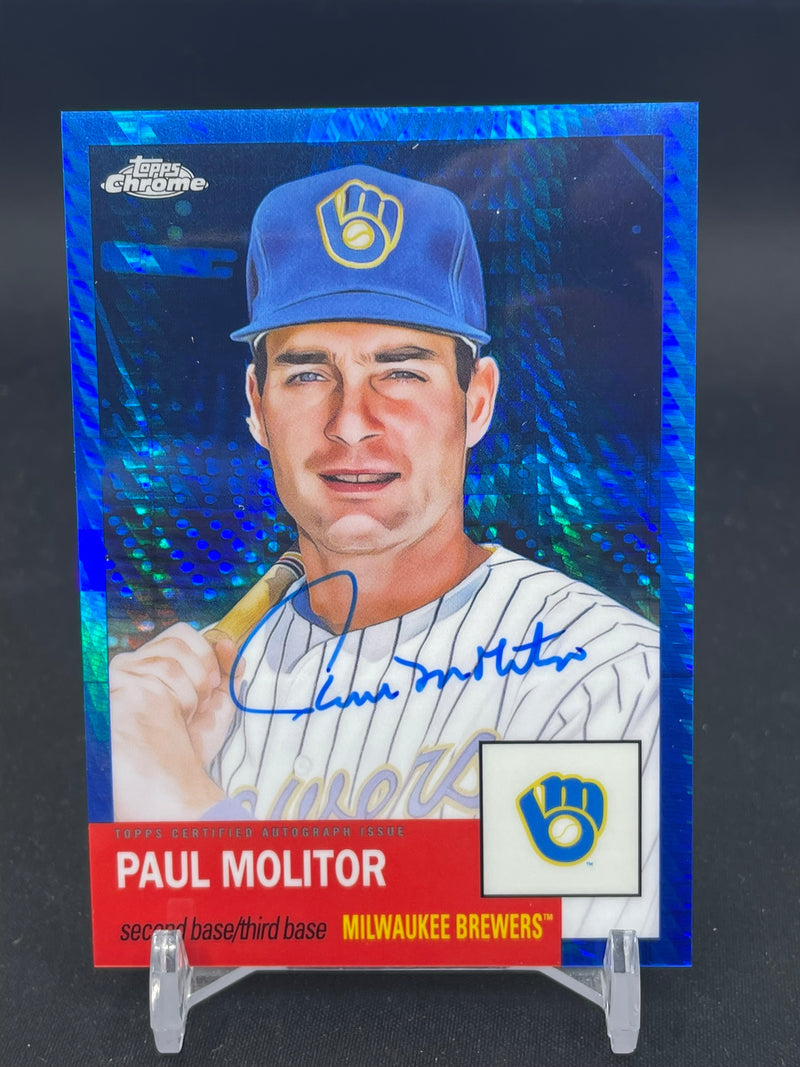 2022 TOPPS CHROME PLATINUM ANNIVERSARY - BLUE REFRACTOR - P. MOLITOR - #CPA-PMO - #'D/99 - AUTOGRAPH